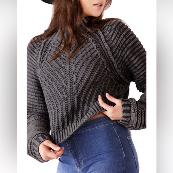 FREE PEOPLE Sweetheart Mock Neck Sweater size M - Picture 8 of 12